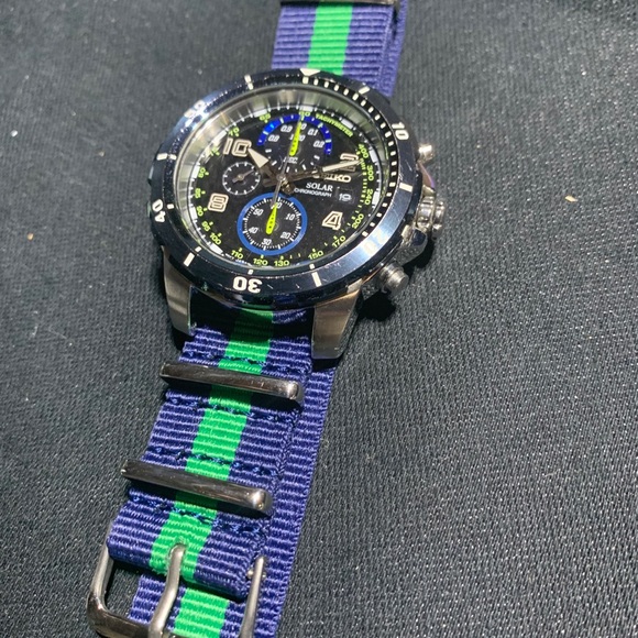 Seiko Jimmie Johnson Chronograph Black Extra NATO - Picture 10 of 13